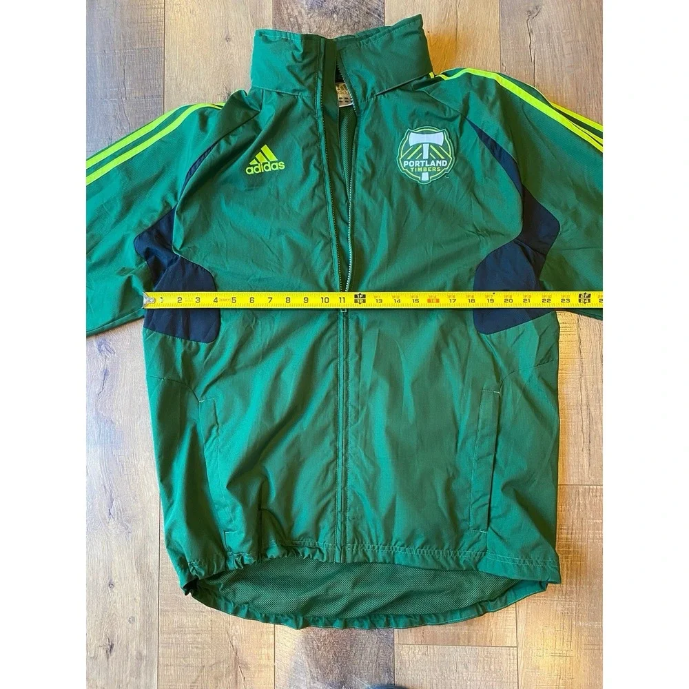 Adidas Portland Timbers Jacket Mens M Green Soccer MLS Vented Alaska Airlines